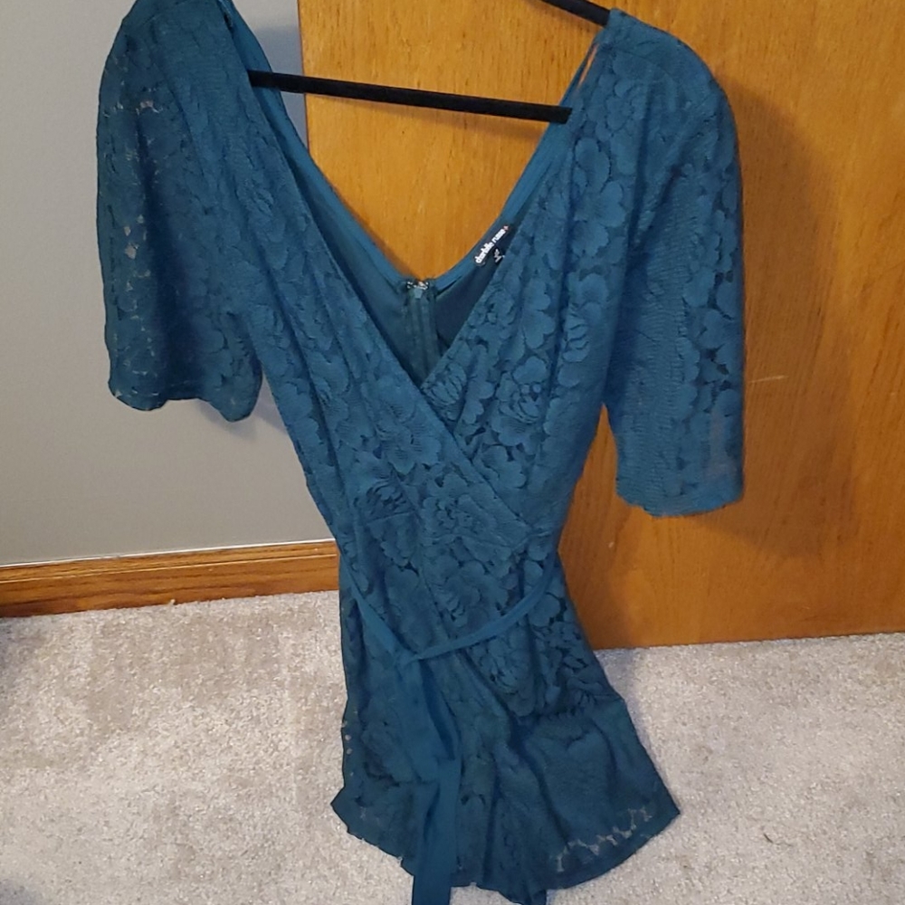 Hunter green summer romper
